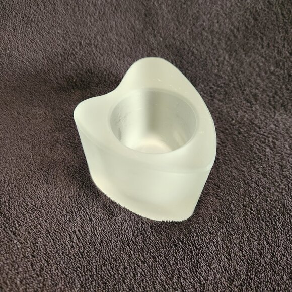 Heart-Shaped Art Glass Votive Candle Holder Valentine's Day - Picture 5 of 16